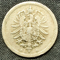 Germania impero - 5 pfennig 1875 d