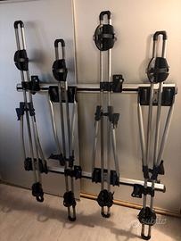 THULE-4xPortabici titanio+2xbarre + 4xpiedi *TOP*