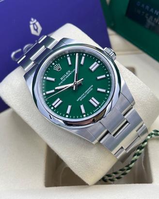 🟢ROLEX OYSTER PERPETUAL 41mm GREEN DIAL LIKE NEW