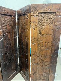 Separe’ - paravento legno intarsiato / scolpito