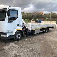 Carrellone con gru e rampe Renault midlum 180