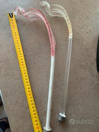 Foglie rosa alte e oro murano