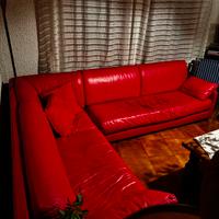 Divano in pelle ad angolo