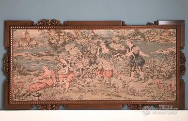 ARAZZO FRANCESE ANNI 70 IN TESSUTO GOBELIN