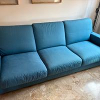 Divani da 3 e 2 posti blu