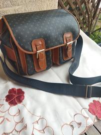 Borsa Pollini Heritage Logo Classic nero/cuoio