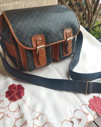Borsa Pollini Heritage Logo Classic nero/cuoio