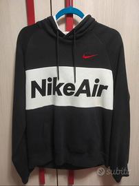 Felpa nera bianca Nike taglia S uomo