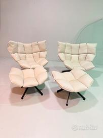 Poltrona HUSK bianca B&BITALIA