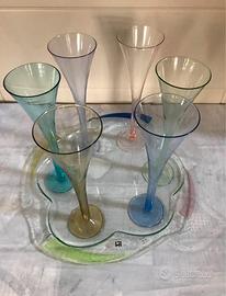 Calici in vetro di Murano