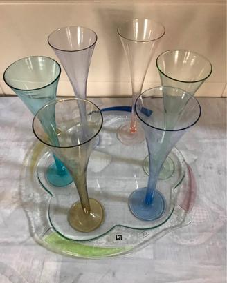 Calici in vetro di Murano