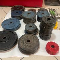 Set pesi 150 kg + Bilanciere EZ + Manubri Palestra