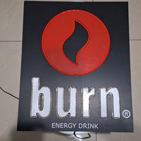 INSEGNA LUMINOSA DA MURO BURN ENERGY DRINK