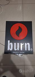 INSEGNA LUMINOSA DA MURO BURN ENERGY DRINK