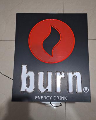 INSEGNA LUMINOSA DA MURO BURN ENERGY DRINK