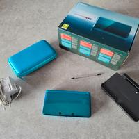 Nintendo 3DS Aqua Blue + Caricatore Originale + Do