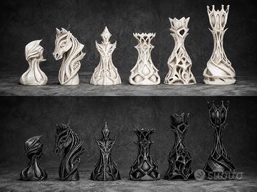Set miature scacchi stampati 3d