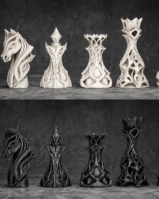 Set miature scacchi stampati 3d