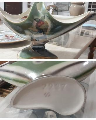vaso in ceramica raro dipinto a mano anni 50