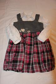 Splendido abito bimba 122cm NUOVO