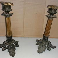 Coppia candelabri in bronzo anni 60