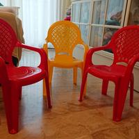 set 3 sedie per bambini