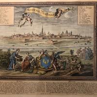 COPIA DI ANTICA STAMPA - VISTA DI MODENA  ESTENSE