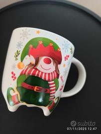tazza natalizia con elfo