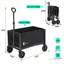 Carrello pieghevole 3 in 1 160L