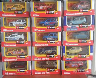 lotto di 15 Burago 1/43 anni 90 con scatola 