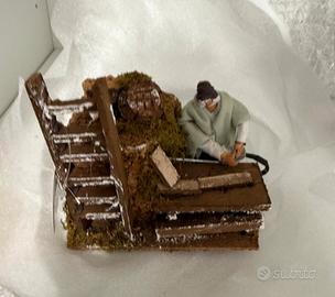 Falegname presepe in movimento