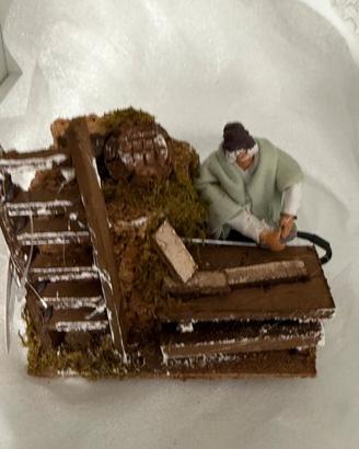 Falegname presepe in movimento