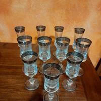 Bicchieri Murano bordo platino