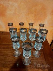 Bicchieri Murano bordo platino