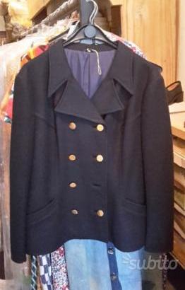 Cappotto corto donna in lana doppiopetto anni '70