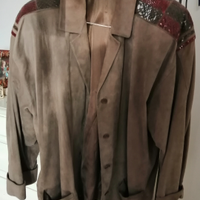 Giacca vintage vera pelle di renna