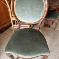 sedia in legno imbottita vintage