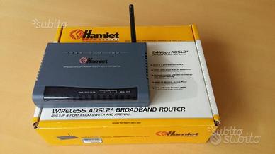 Router Hamlet ADSL2+ WiFi e switch LAN integrato