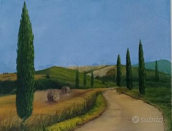 Quadro paesaggio Toscano olio