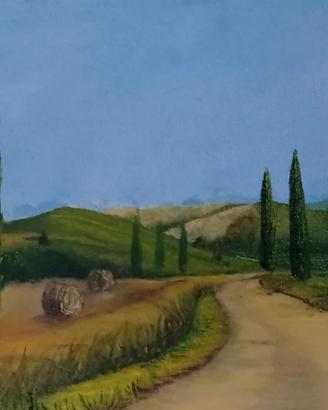 Quadro paesaggio Toscano olio