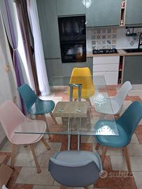 Set sei sedie scandinave