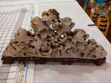 Scultura cinese in pietra saponaria 