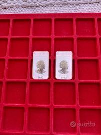 2 lingotti once argento australia 2022 1 dollar