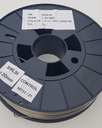 Filo inox 308 diam 1,20 su bobine da 5 kg