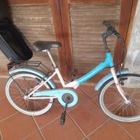 bici bimba celeste e rosa 