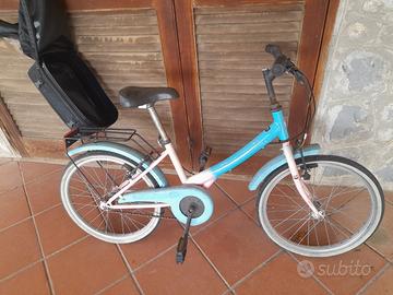 bici bimba celeste e rosa 