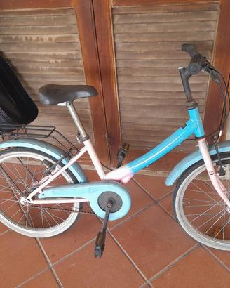 bici bimba celeste e rosa 