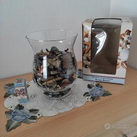 Vaso in vetro con potpourri