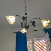 2 lampadari in ferro battuto 