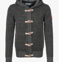 Cardigan con cappuccio da uomo